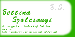 bettina szolcsanyi business card